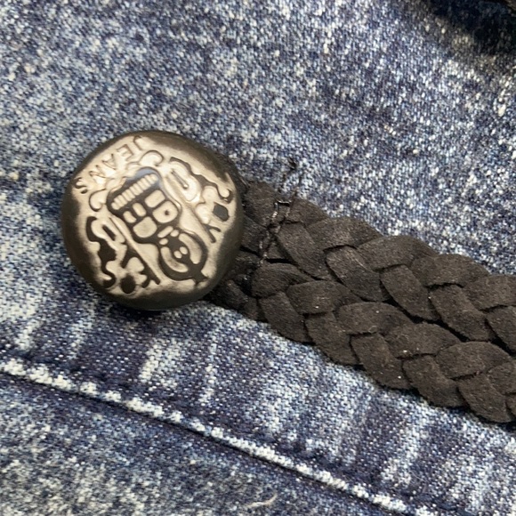 Relist 3/22❌ Forever 21 military vibe denim jean jacket size S - Picture 10 of 17